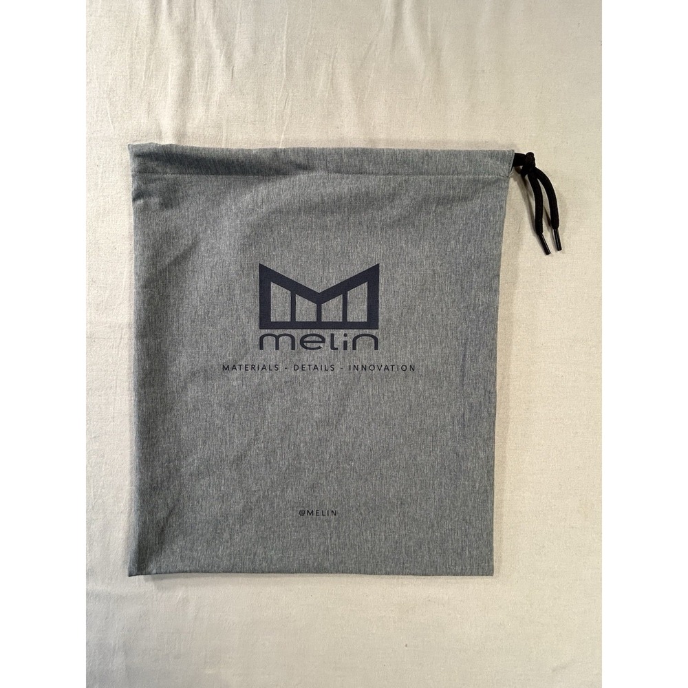 Melin Drawstring Hat Bag Heather Blue 13.75" x 11.75" travel vacation